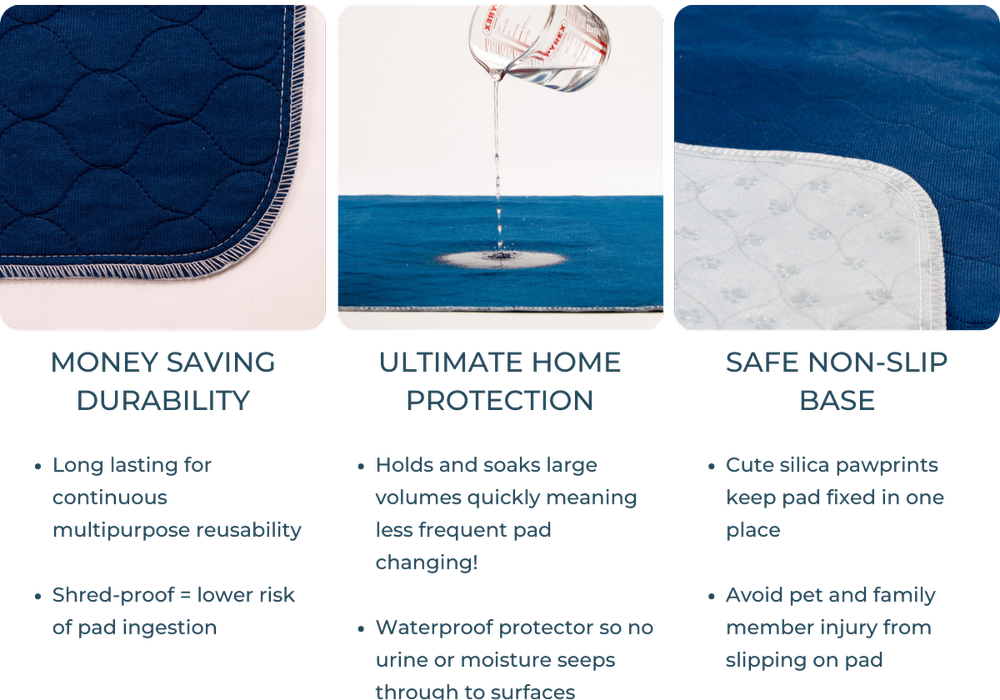 Features of Pet Impact reusable pee pads