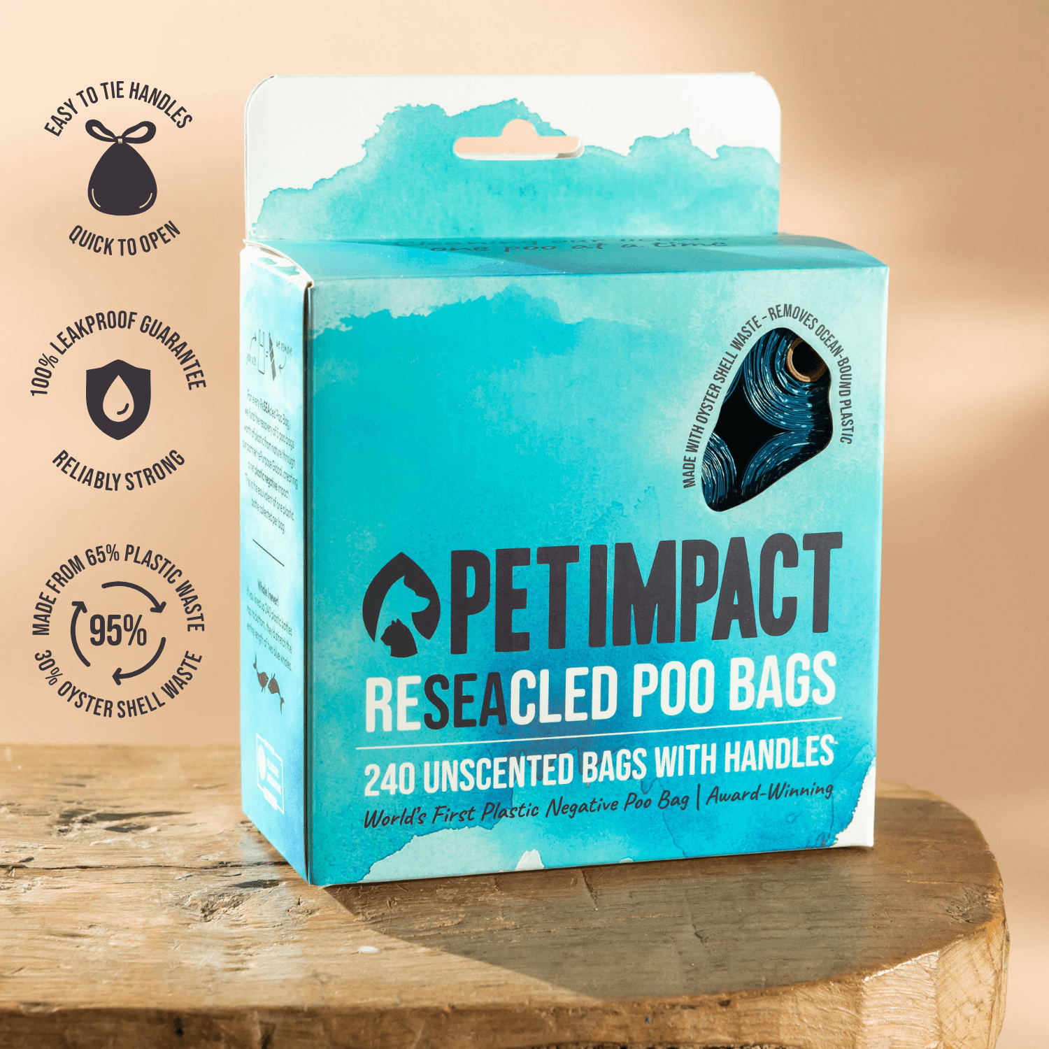 Shop ReSEAcled Poo Bags - 16 Rolls with Tie Handles (240) – Pet Impact